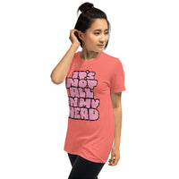 It's Not All In My Head Soft Tee, chronic illness humour graphic tee, coral