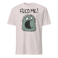 Feed Me Monster Soft Tee — funny chronic illness tee with monster character design, ice grey