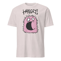 Hangry Monster Soft Tee — funny chronic illness tee with monster character design, ice grey