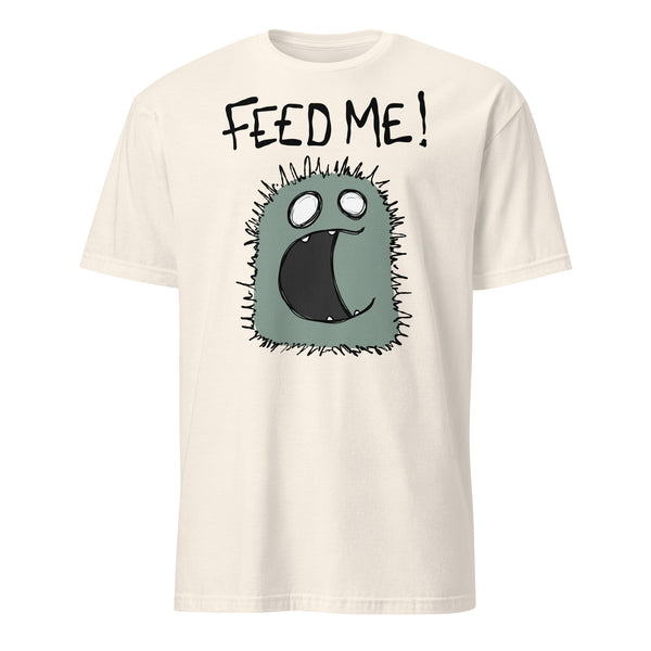 Feed Me Monster Soft Tee — funny chronic illness tee with monster character design, natural