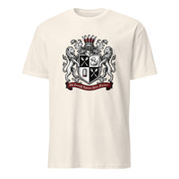 Heraldry Crest Soft Tee — spoonie crest emblem graphic tee, heraldic design, natural