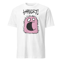 Hangry Monster Soft Tee — funny chronic illness tee with monster character design, white