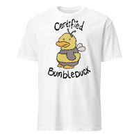 Certified BumbleDuck Hoodie — soft spoonie hoodie with duck illustration, chronic illness apparel, white