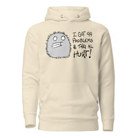 I Got 99 Problems Lil Monster Hoodie — chronic illness humour hoodie with monster design, bone
