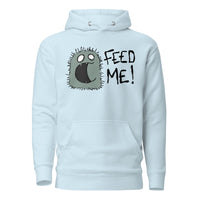 Feed Me Monster Hoodie — spoonie monster graphic hoodie, comfortable chronic illness clothing, blue