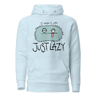 I Wish I Was Just Lazy Monster Hoodie — spoonie monster graphic hoodie, comfortable chronic illness clothing, blue
