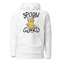 Spoon guard Hoodie — soft spoonie hoodie with duck illustration, chronic illness apparel, white