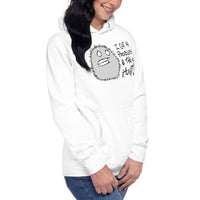 I Got 99 Problems Lil Monster Hoodie — chronic illness humour hoodie with monster design, white